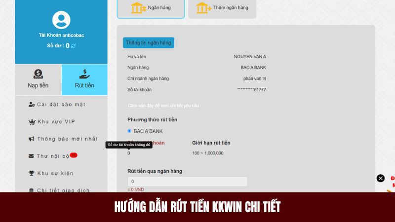 Hướng dẫn cách rút tiền Kkwin khi thắng cược